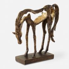  18141 - Openly Grazing Horse Sculpture