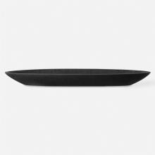  18164 - Vessel Cast Black Canoe Bowl