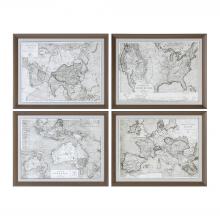  33639 - Uttermost World Maps Framed Prints S/4