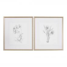  33649 - Botanical Sketches Framed Prints S/2