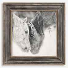 Uttermost 51110 - Uttermost Custom Black and White Horses Framed Print