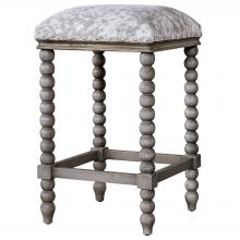  23569 - Uttermost Estes Faux Cow Hide Counter Stool