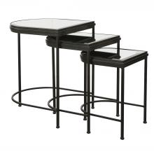  24965 - India Black Nesting Tables, S/3