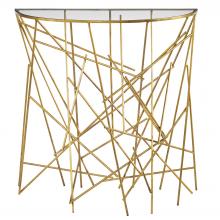  25175 - Philosopher Gold Console Table