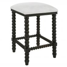  23684 - Uttermost Pryce Black Backless Counter Stool