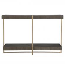  22972 - Taja Modern Brass / Wood Console Table