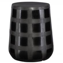  22987 - Uttermost Patchwork Gridded Black Garden Stool