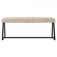  23056 - Uttermost Taupo Sheepskin Bench