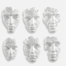  04358 - Self-Portrait White Mask Wall Decor, Set/6