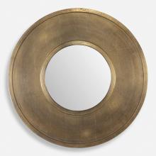  07088 - Uttermost Axel Round Brass Mirror