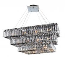  11777-010-FR001 - Baguette 43 Inch Rectangular 3 Tier Pendant