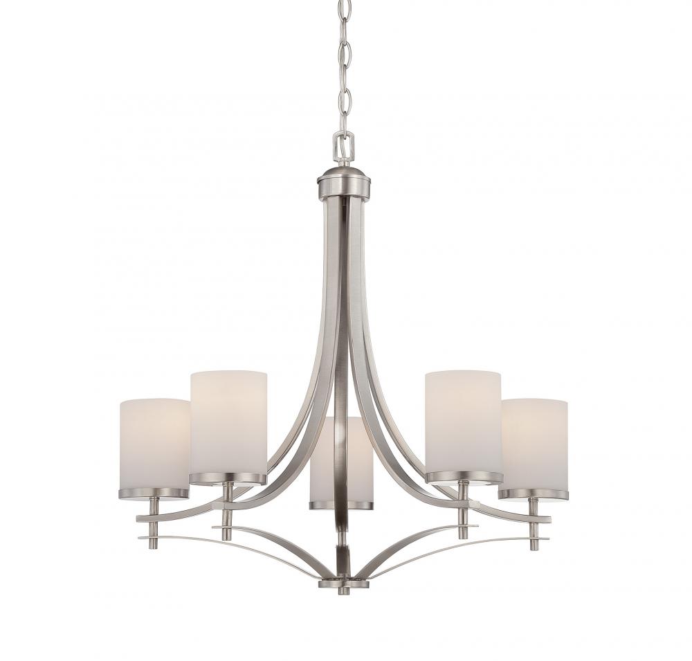 Colton 5-Light Chandelier in Satin Nickel