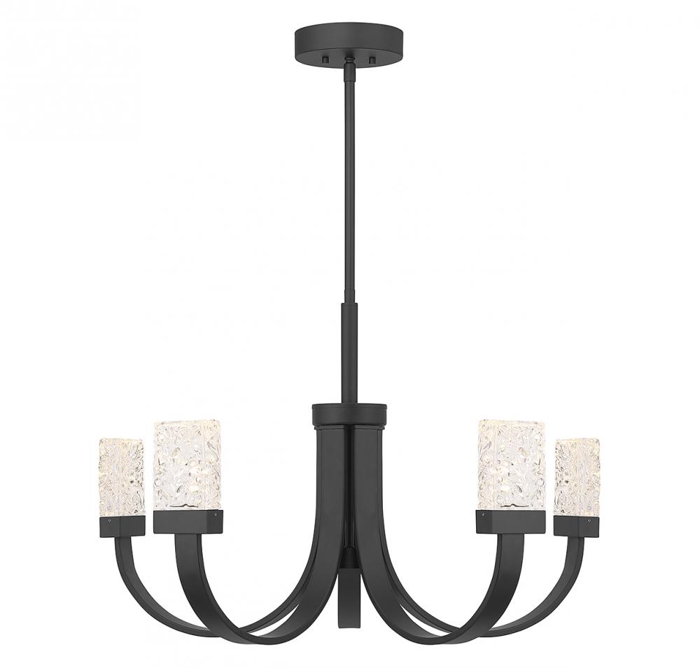 Kahn 6-Light LED Chandelier in Matte Black