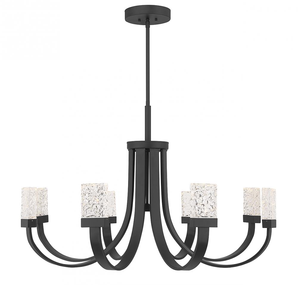 Kahn 9-Light LED Chandelier in Matte Black