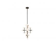  1-1590-9-50 - Amani 9-Light Pendant in Black Cashmere