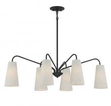 Savoy House 1-1785-6-89 - Edgewood 6-Light Linear Chandelier in Matte Black