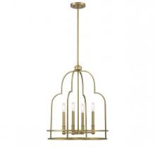 Savoy House 3-6612-4-322 - Diplomat 4-Light Pendant in Warm Brass