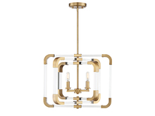 Savoy House 6-1662-4-322 - Rotterdam 4-Light Convertible Semi-Flush or Pendant in Warm Brass