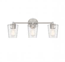  8-5606-3-SN - Ballas 3-Light Bathroom Vanity Light in Satin Nickel