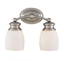  8-9127-2-SN - Elise 2-Light Bathroom Vanity Light in Satin Nickel