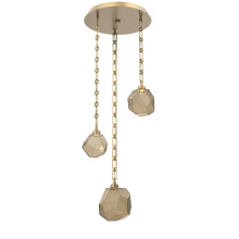 Hammerton CNB0039-03-GB-B-CH3-L1 - Gem Round 3pc Multi-Pendant with Chain