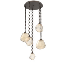 Hammerton CNB0039-05-FB-A-CH2-L1 - Gem Round 5pc Multi-Pendant with Chain