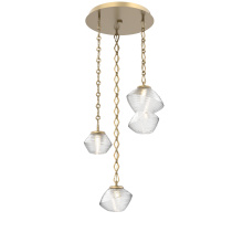 Hammerton CNB0089-03-GB-C-CH1-L3 - Mesa Round 3pc Multi-Pendant with Chain