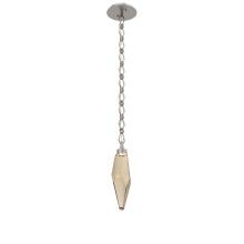 Hammerton LNB0050-15-BS-CB-CH1-L1 - Rock Crystal Pendant with Chain - 15-Inch