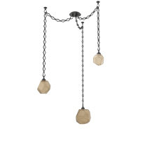 Hammerton SNB0039-03-MB-B-CH1-L3 - Gem Multi Light Pendant Multi Port Canopy Matte Black
