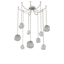 Hammerton SNB0039-09-BS-S-CH1-L3 - Gem Multi Light Pendant Multi Port Canopy Beige Silver