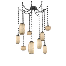 Hammerton SNB0091-09-MB-B-CH3-L1 - Vessel Round Chain 9pc Swag Multi-Pendant
