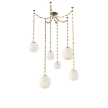 Hammerton SNB0092-06-GB-WL-CH1-L3 - Gaia Round Chain 6pc Swag Multi-Pendant