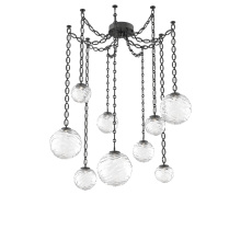 Hammerton SNB0092-09-MB-C-CH2-L3 - Gaia Round Chain 9pc Swag Multi-Pendant