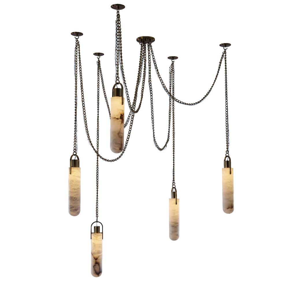 Flint 5 Light LED Multi-Drop Pendant