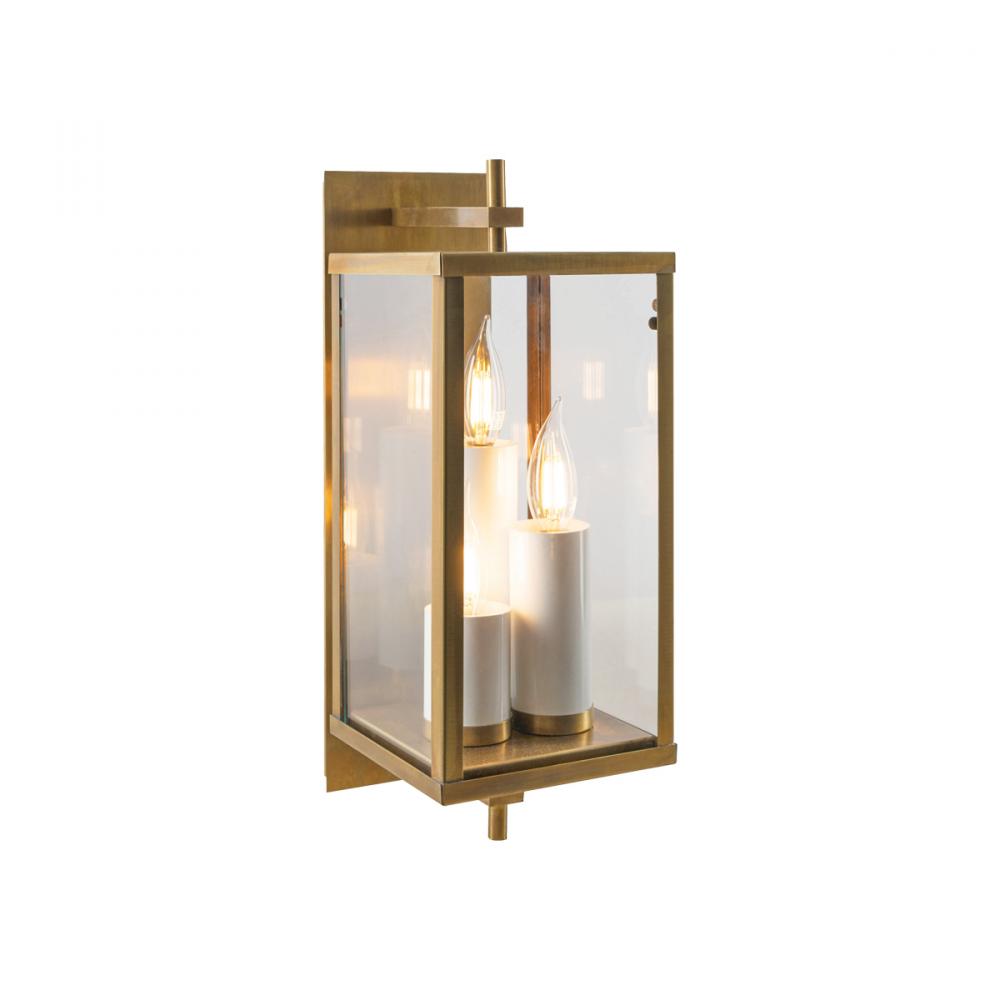 Back Bay Outdoor Wall Lights - Aged Brass