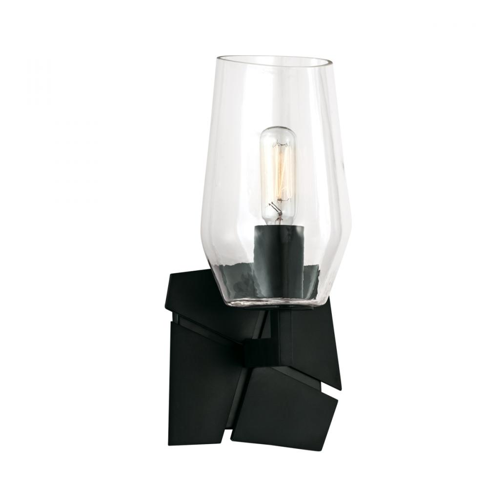 Gaia Indoor Wall Sconce - Acid Dipped Black