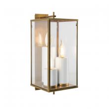 Norwell 1151-AG-CL - Back Bay Outdoor Wall Lights - Aged Brass