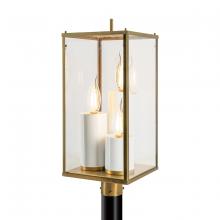 Norwell 1152-AG-CL - Back Bay Outdoor Post Lantern Light - Aged Brass