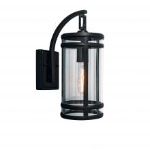 Norwell 1190-ADB-CL - New Yorker Outdoor Wall Light - Acid Dipped Black