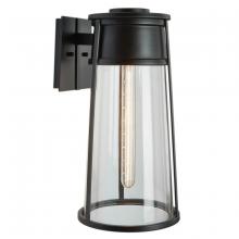 Norwell 1246-MB-CL - Cone Outdoor Wall Light - Matte Black