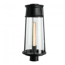 Norwell 1247-MB-CL - Cone Outdoor Post Lantern Light - Matte Black