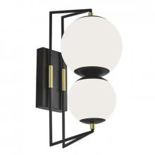 Norwell 1261-MBSB-MA - Cosmos Outdoor Wall Light - Matte Black Satin Brass