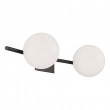 Norwell 9682-ADB-OP - Perch 2 Light Indoor Wall Sconce - Acid Dipped Black