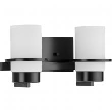  P300414-31M - Reiss Collection Two-Light Modern Farmhouse Matte Black Vanity Light