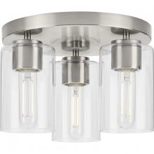  P350237-009 - Cofield Collection 12 in. Three-Light Brushed Nickel Transitional Flush Mount