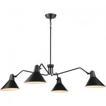  P400310-31M - Trimble Collection Four-Light Matte Black Chandelier