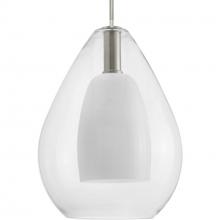  P500439-009 - Carillon Collection One-Light Brushed Nickel Large Contemporary Pendant