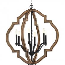 Progress P4767-71 - Spicewood Collection Six-Light Gilded Iron Farmhouse Chandelier Light