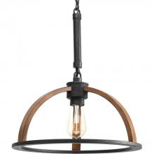  P5152-71 - Trestle Collection One-Light Gilded Iron Farmhouse Pendant Light