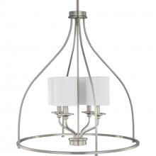  P500285-009 - Bonita Collection Four-Light Brushed Nickel Foyer Chandelier